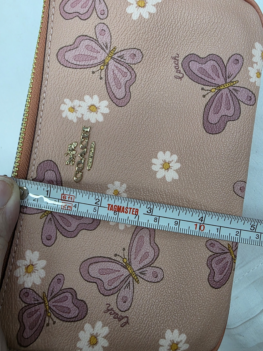 Coach Nolita 19 Pink Butterfly Daisy Mini Purse with Gold Hardware - Picture 9 of 10